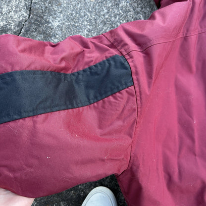 VTG 90s Nike Team Sports Logo Spellout Coat Jacket Parka Men’s M 1990s Red