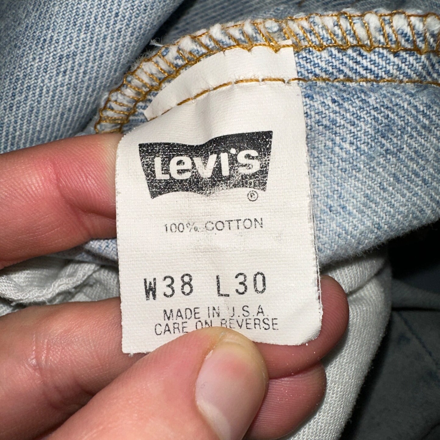 Levis 505 Vintage 90s USA XX Jeans Blue 501 Light Wash 38x30 Act 36x28