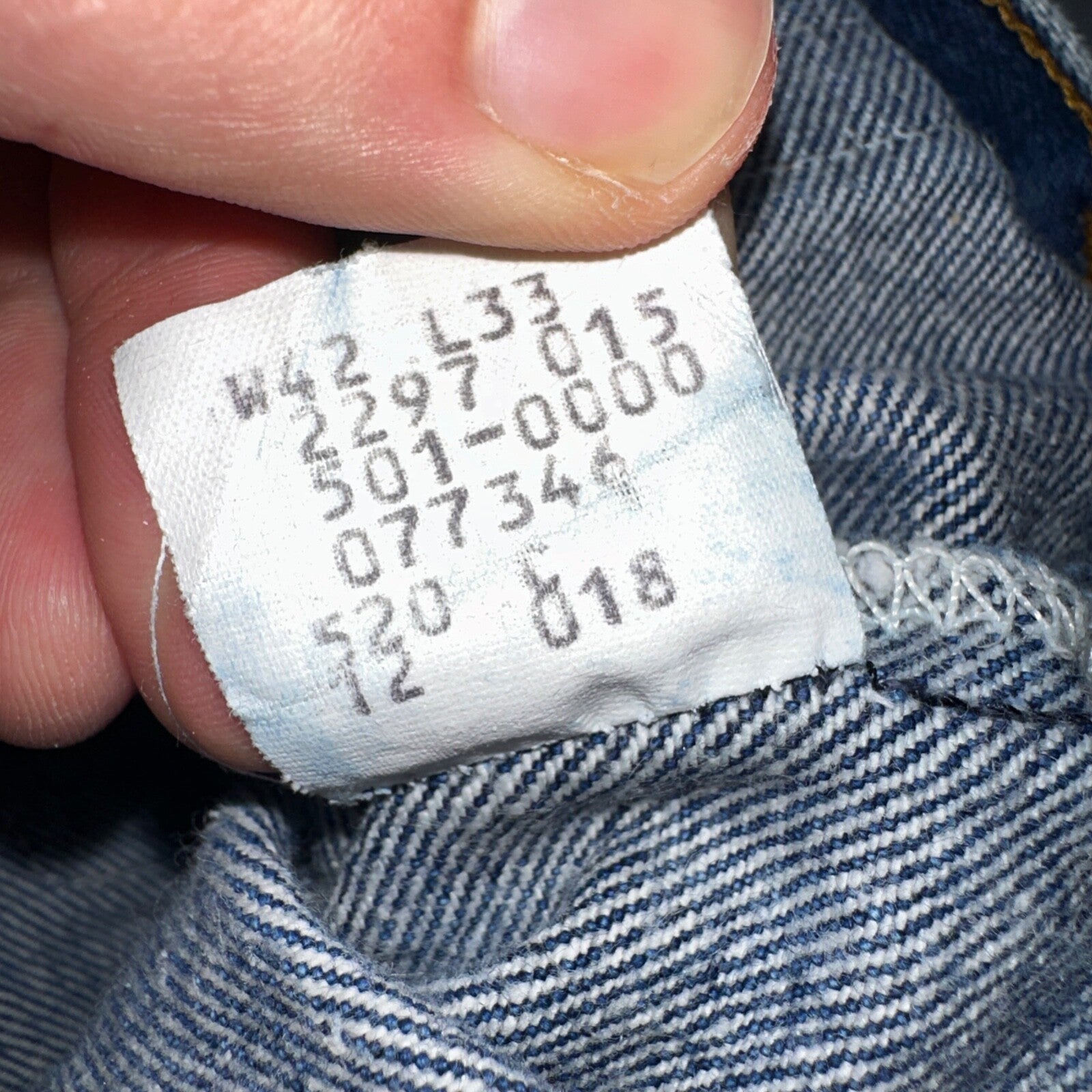 Levis 501 Vintage 90s USA XX Straight Leg Jeans Blue Med Wash 42x33 Act 37x29