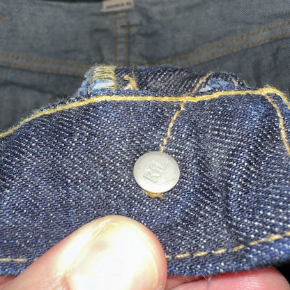 Double RL RRL Men’s Blue Denim Selvedge Jeans Slim Redline USA 31x32 Dark!