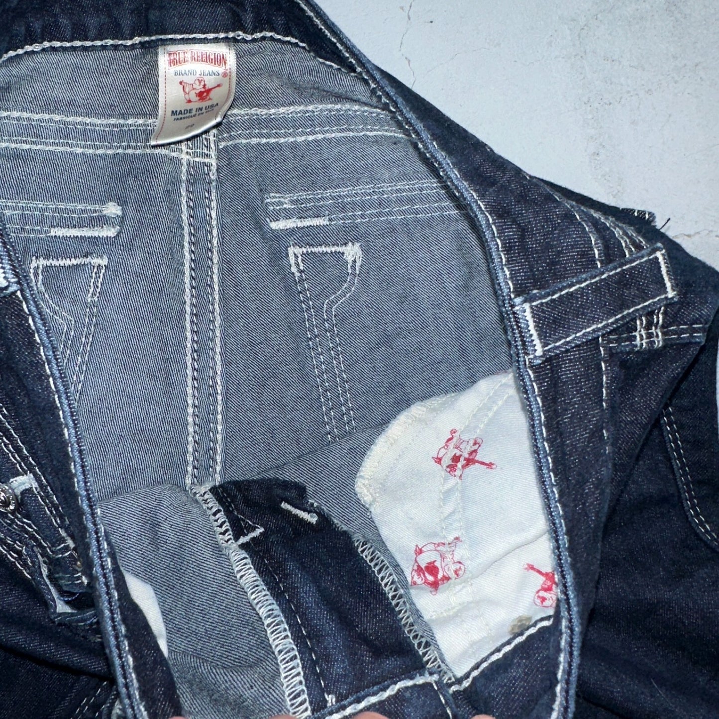 True Religion Jeans Womens 29 Boot Cut Low Rise Dark Stretch Y2K VTG USA 29x30