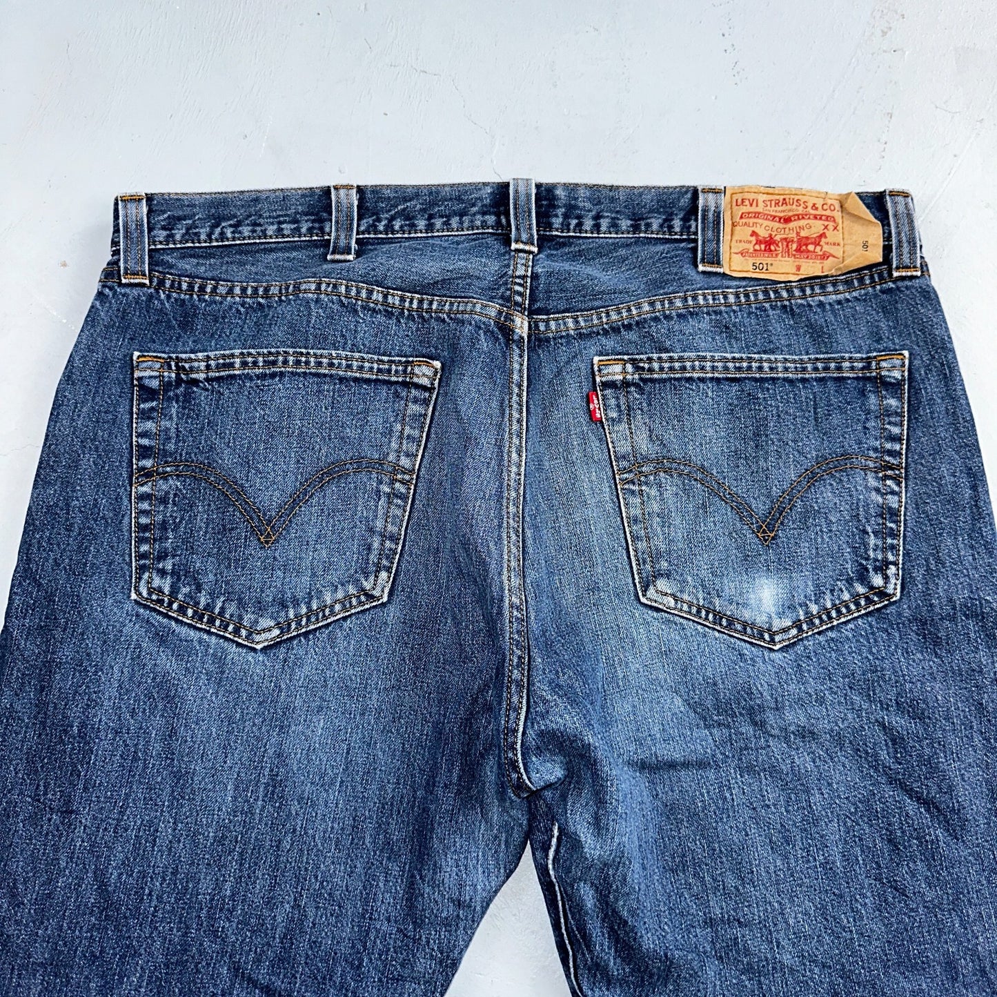 Levis 501 Vintage Y2K XX Straight Leg Jeans Blue Med Wash 40x32 Act 40x31