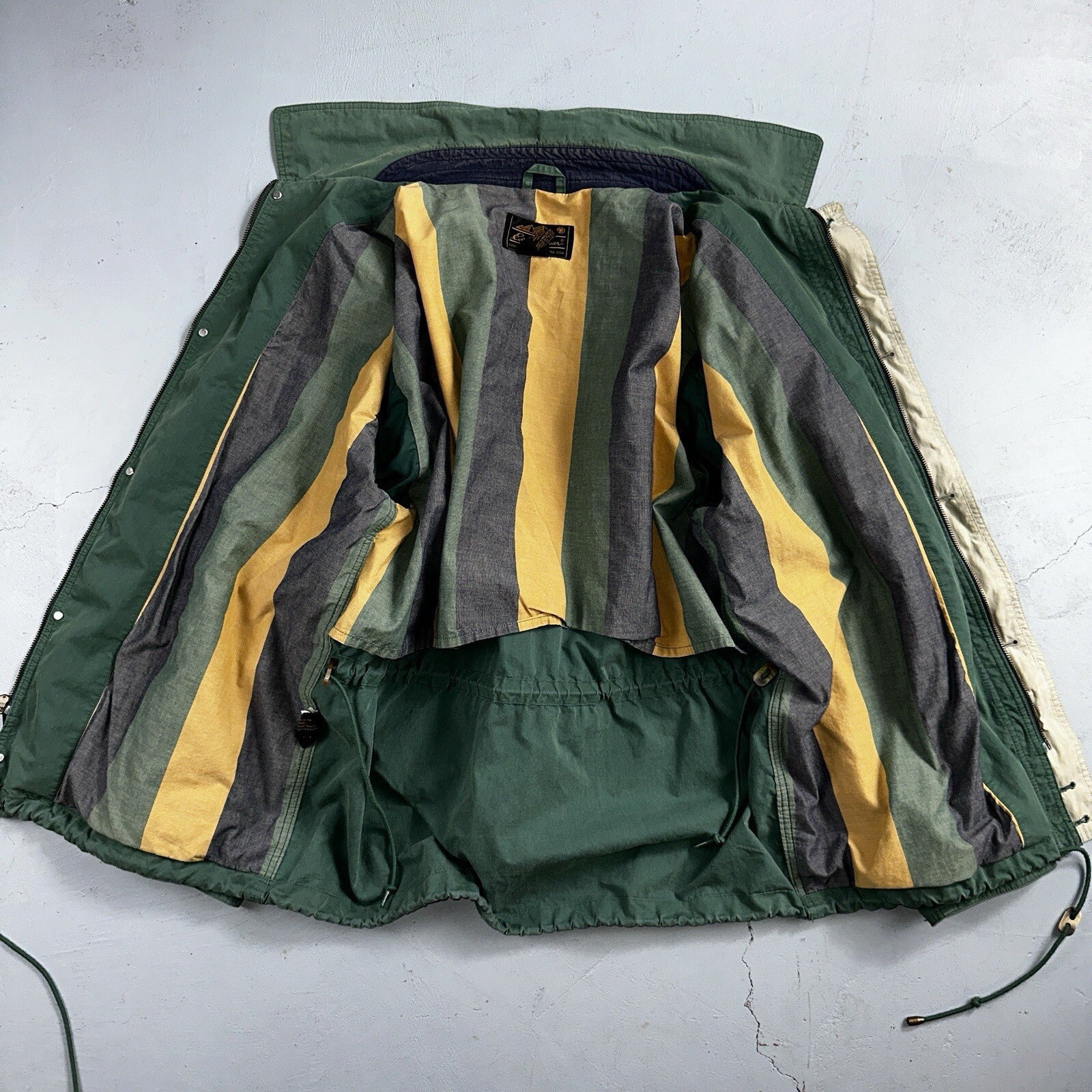 Eddie Bauer VTG Jacket L Full Zip Garden Chore Faded 1980s 80s Rare Coat Hiking