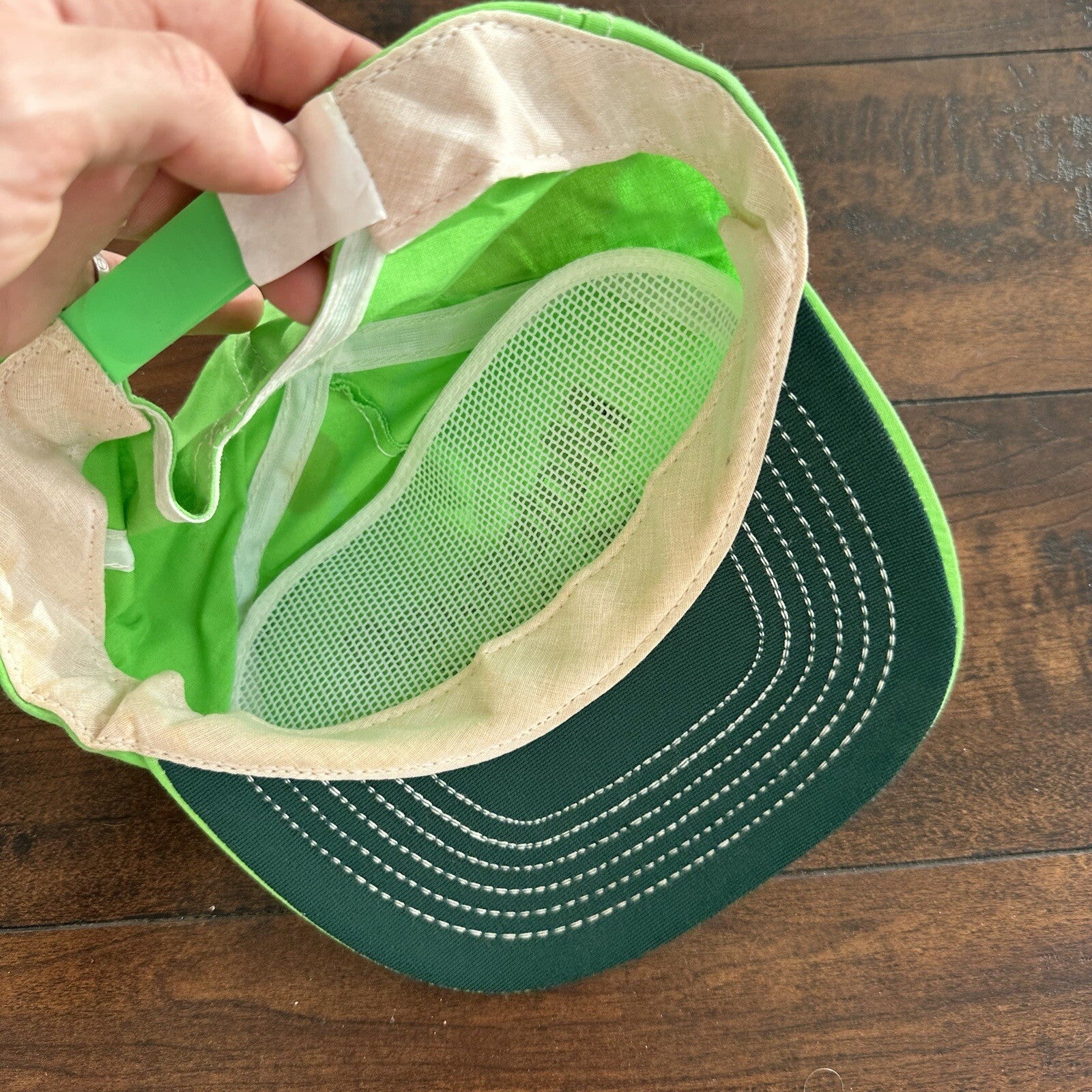 Vintage Motorcraft Racing Snapback Neon Green Hat Made in USA 80s 90s Cars Bikes