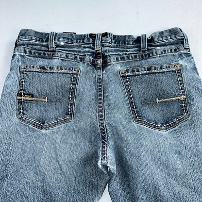 Ariat Rebar Jeans Men's 40x30 Blue M4 Low Rise DuraStretch Edge Boot Cut Western
