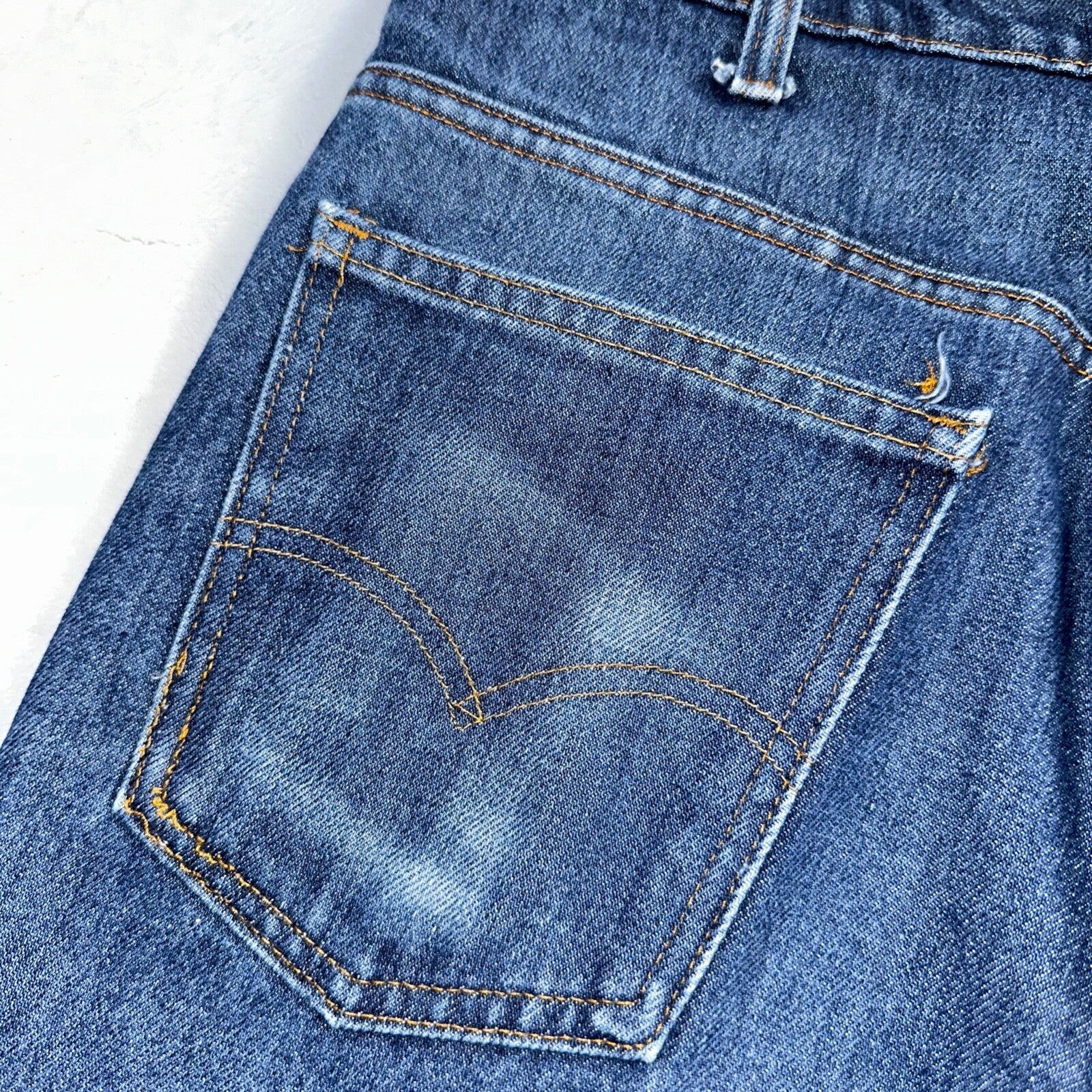 Levis 517 VTG Jeans Mens 34x36 Blue Boot Cut Orange Tab Western USA 80s 33x36