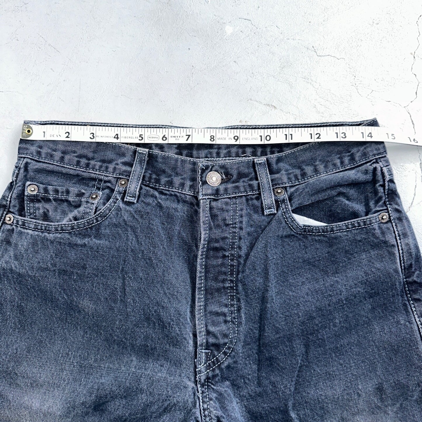 Levis 501 Vintage 90s Mexico Straight Leg Jeans 30x32 Y2K Dark Wash Act 29x31