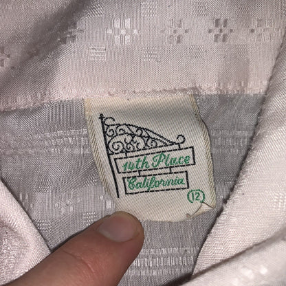 Vintage 1970s 14th Place California Womens Long Sleeve Striped Button Shirt 70s