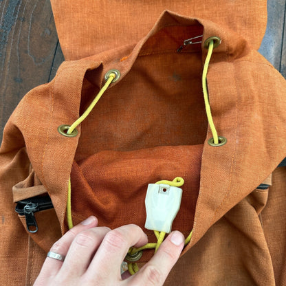 Alpenlite Vintage Hiking Camping Backpack Orange Ventura California 70s 80s Pack