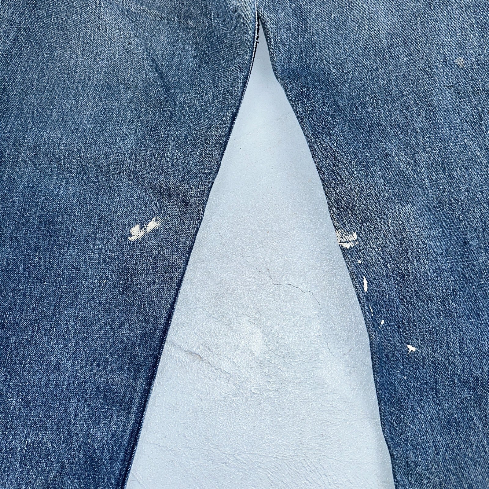 Levis 501 Vintage 80s USA XX Straight Leg Jeans Blue 20502 Paint 34x32 Act 32x30