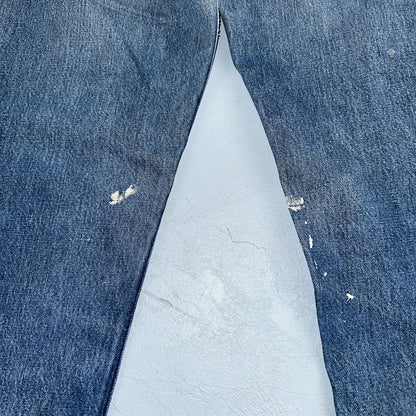 Levis 501 Vintage 80s USA XX Straight Leg Jeans Blue 20502 Paint 34x32 Act 32x30