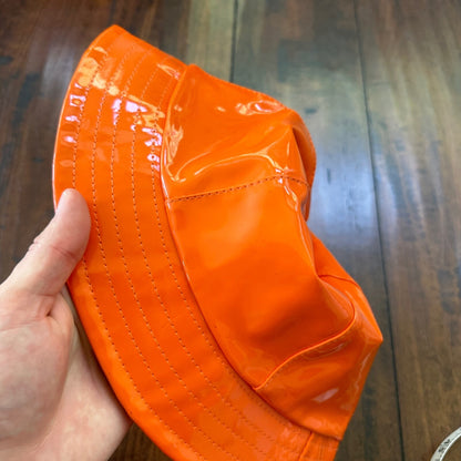 Y2K David & Young Women's Solid Rain Bucket Hat Orange VTG style 90s Cool Cap