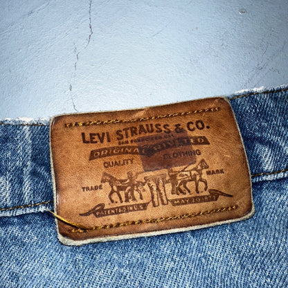 Levis 517 Vintage 80s USA Orange Tab Bootcut Flare Blue Worn Jeans Act 32x30