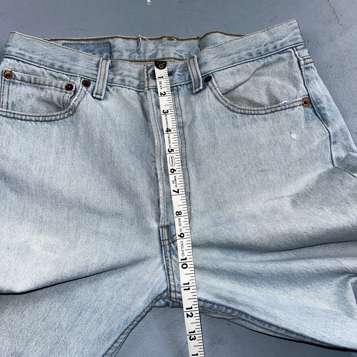 Levis 501 Vintage 90s USA XX Straight Leg Jeans Blue Light Wash 33x34 Act 31x32