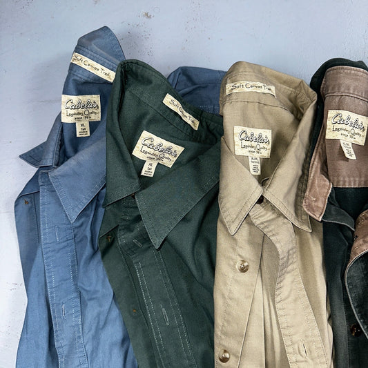Cabela’s Legendary Quality Shirt Mens XL Tall Button Up Outdoors Lot 14 Safari