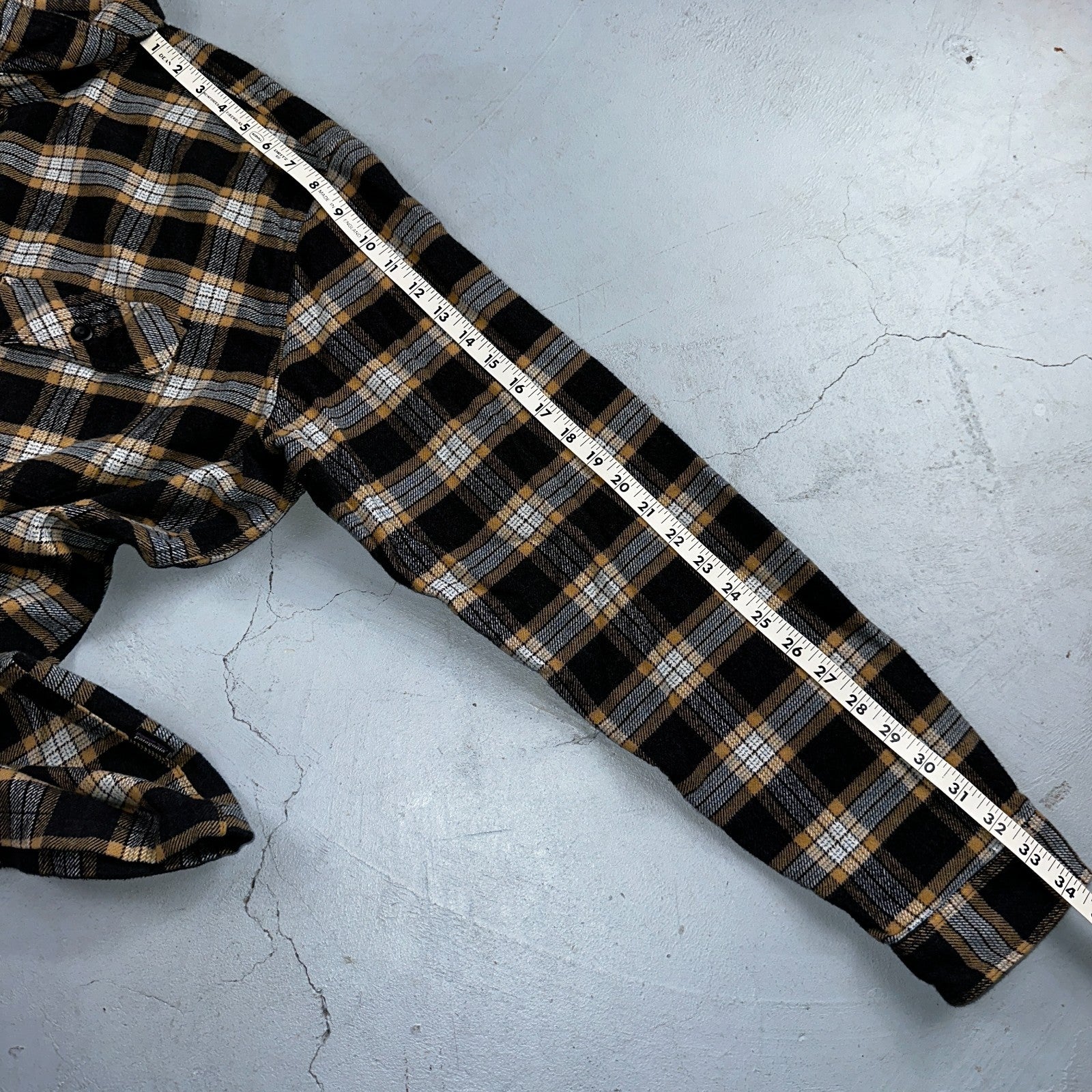 Patagonia Flannel Shirt Mens Size 2XL Plaid Long Sleeve Button Up Yellow Black