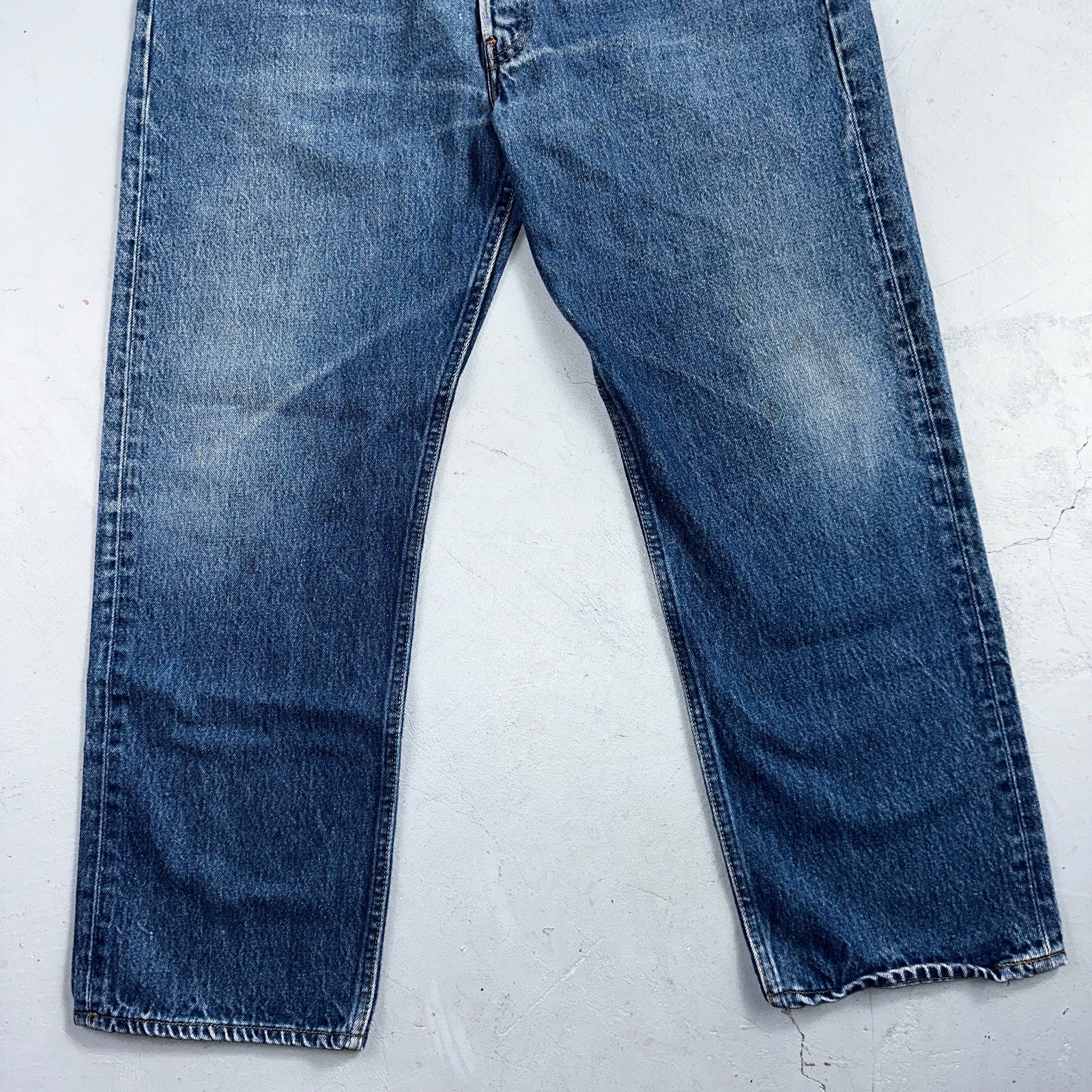 Levis 501 Vintage 90s USA XX Straight Leg Jeans Blue Med Wash 38x30 Act 36x27