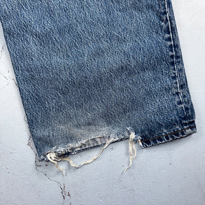 Levis 501 Vintage 90s USA XX Straight Leg Jeans Blue Light Wash 60x30 Act 56x27