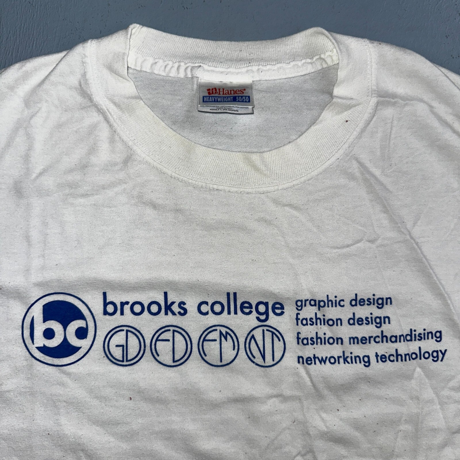 Brooks College Graphic Design VTG T Shirt Fashion Hanes L Promo University BC