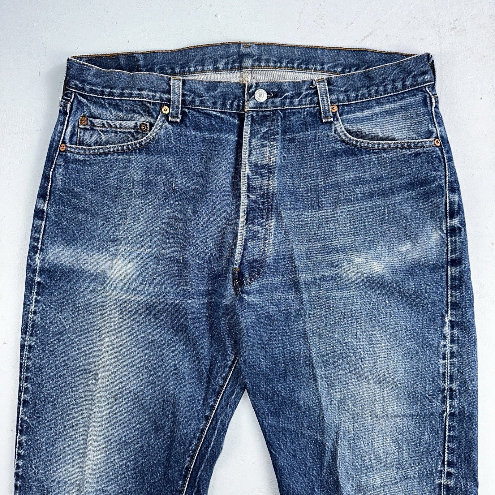 Levis 501 Vintage 80s Redline Selvedge USA XX Jeans Med Wash 40x36 Act 36x32