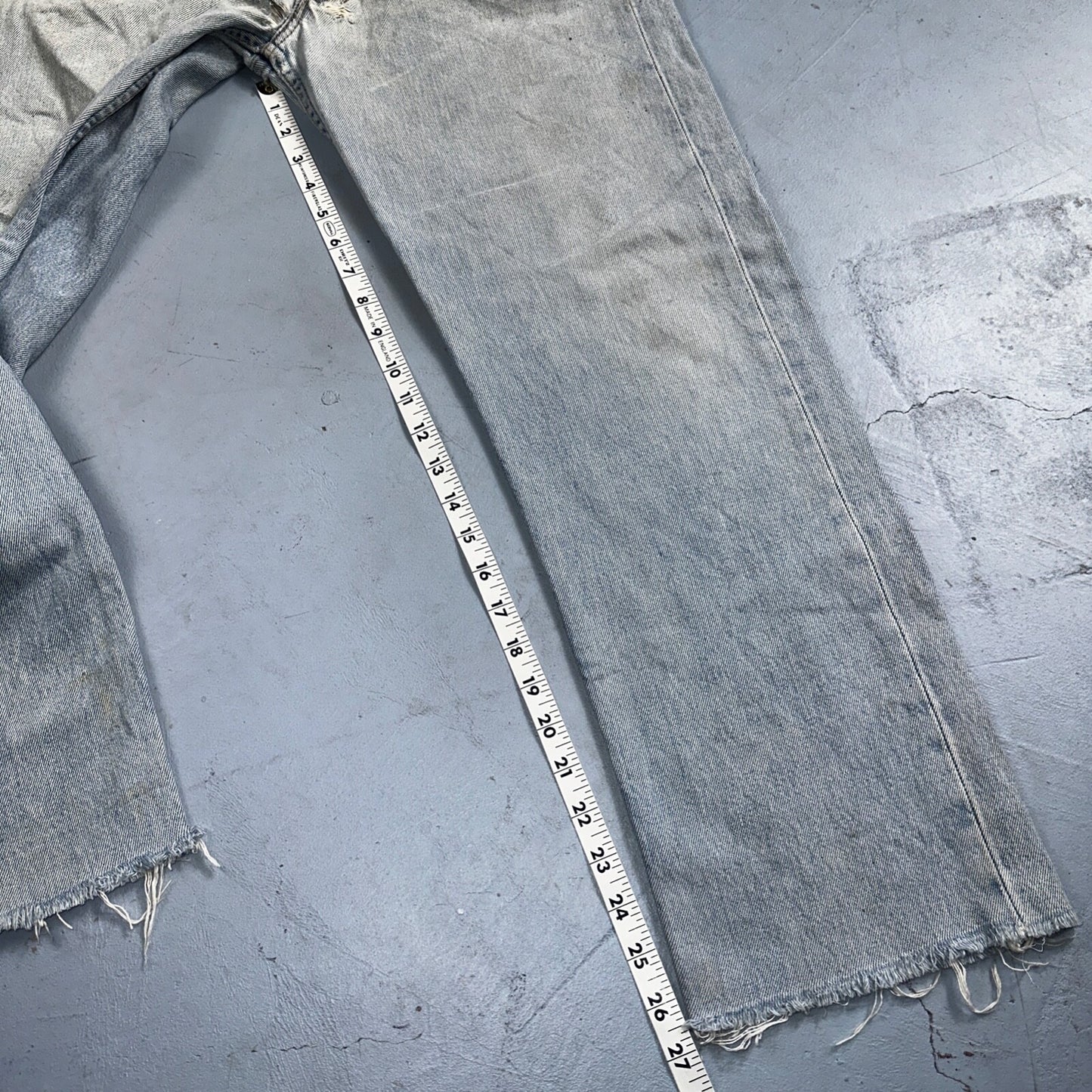 Levis 501 Vintage 90s XX Straight Leg Mexico Jeans 33x34 Light Wash Act 31x27