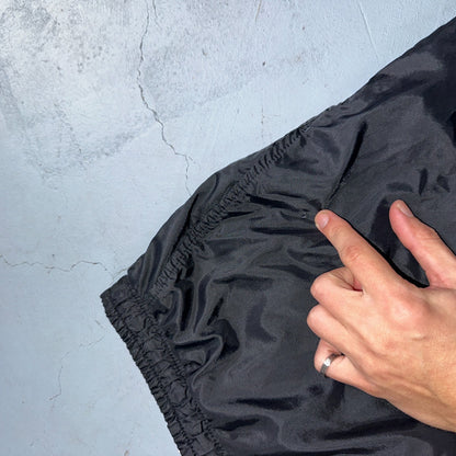 Nike VTG Shorts Mens Large Black 90s Nylon Soccer Futbol Glanz Basic Essential