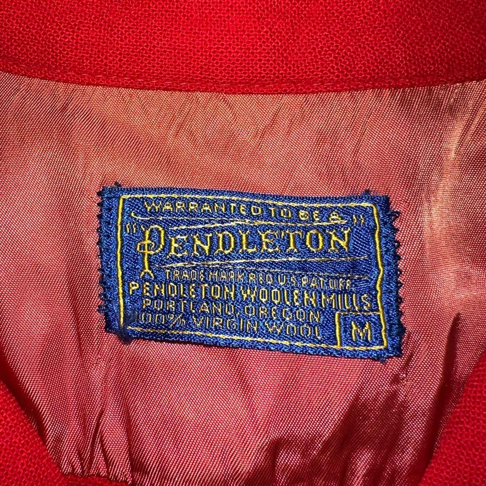 Pendleton VTG Board Shirt Plaid 100% Wool Button Down Size M Plaid 1960s Camp