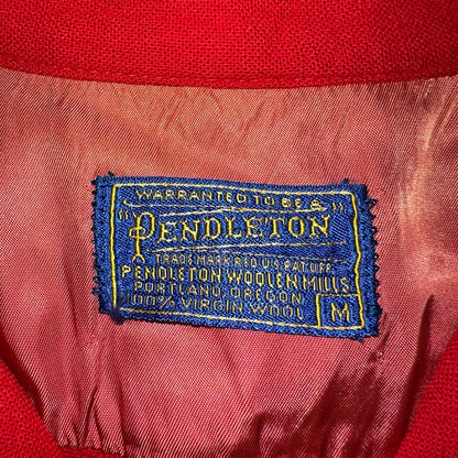 Pendleton VTG Board Shirt Plaid 100% Wool Button Down Size M Plaid 1960s Camp