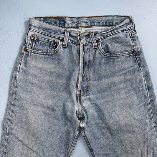 Levis 501 Vintage Y2K Europe Straight Leg Jeans 27x32 90s Light Wash Act 24x30