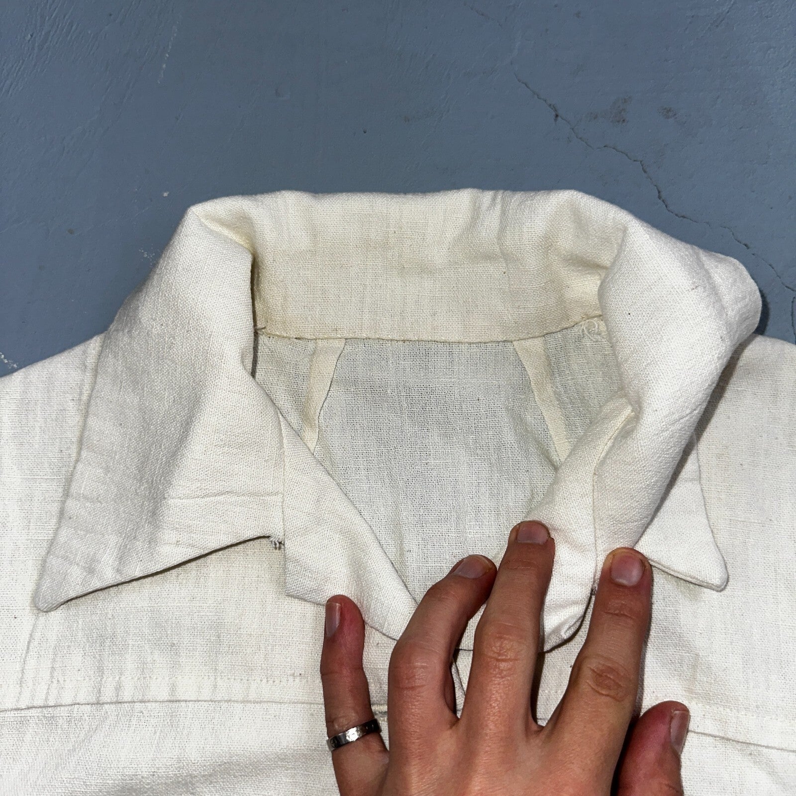 Chore VTG Womens Button Front Blouse Shirt Crop Rockabilly Western 70s 80s