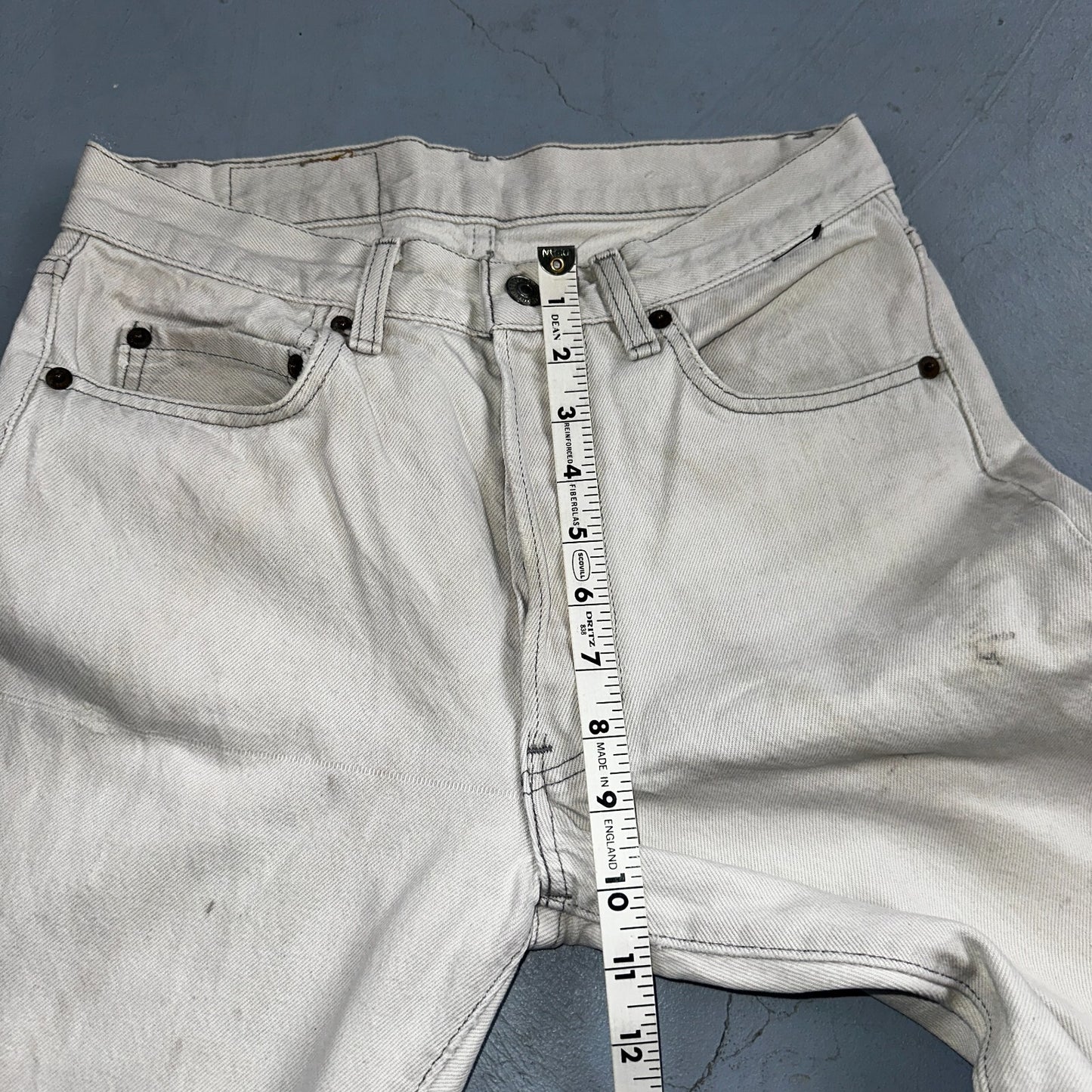 Levis 501 Vintage 80s USA XX Straight Leg Jeans White Med Wash 29x30 Act 28x29