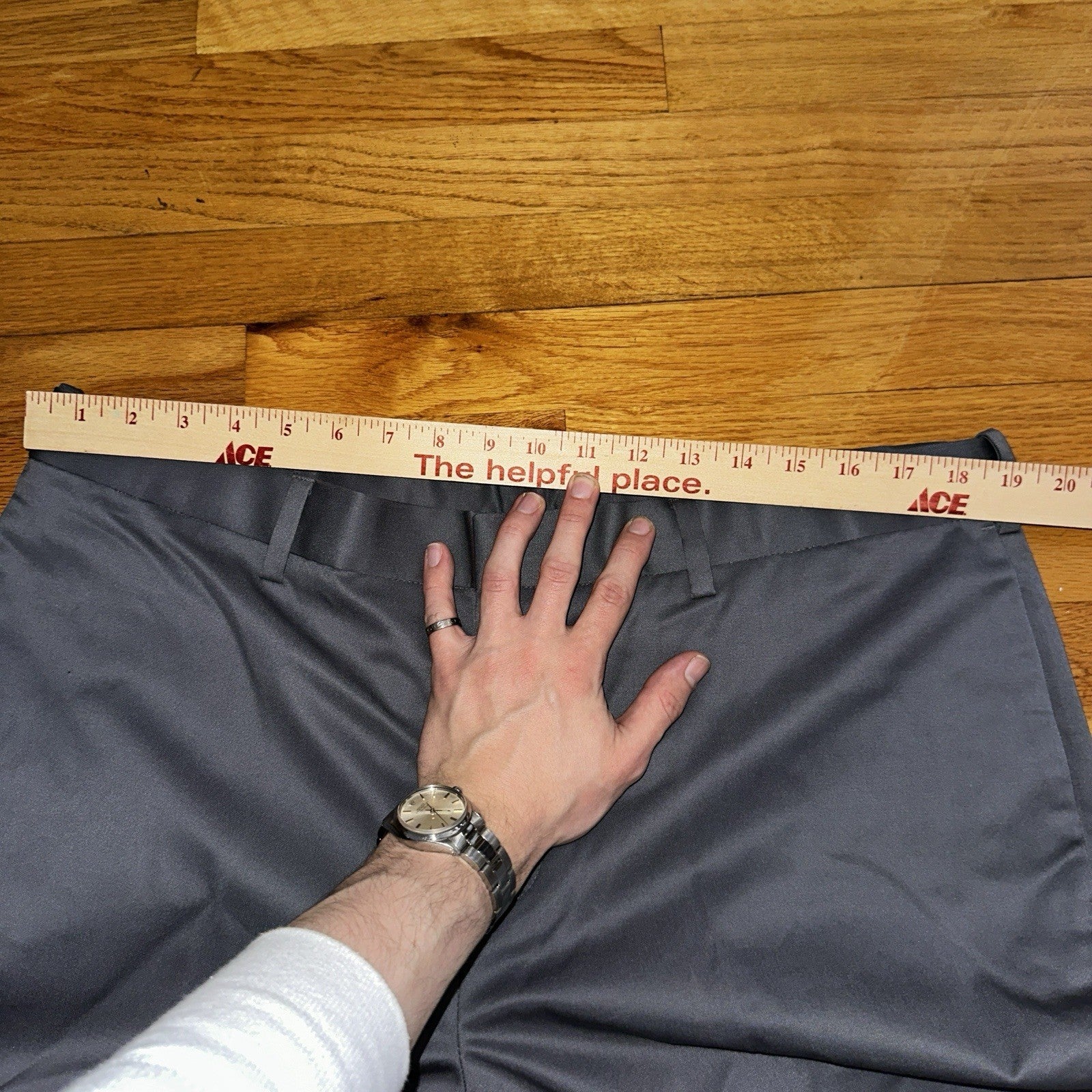 NWT Perry Ellis Portfolio Dress Pants Men 38 x 27 Travel-Luxe Gray Hemmed 32