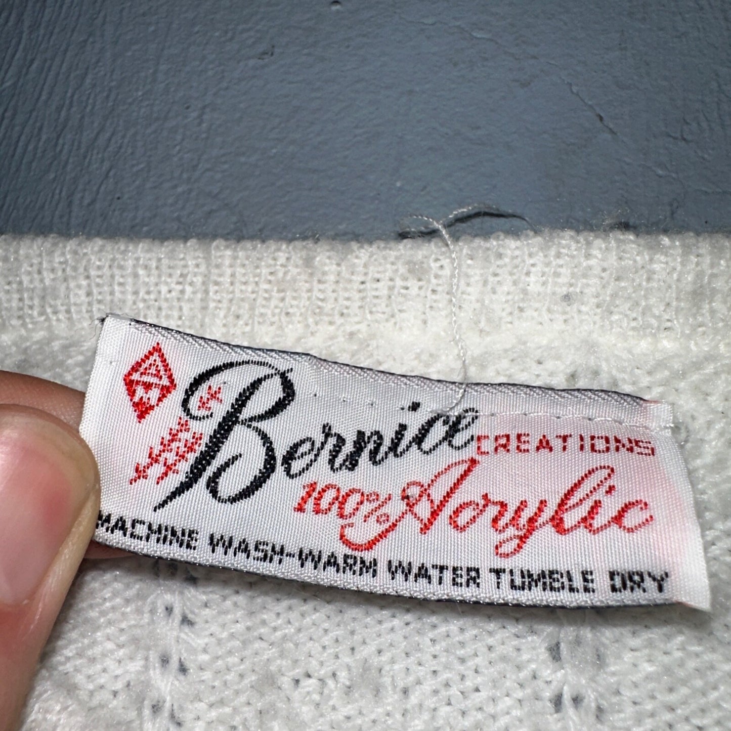 Vintage BERNICE CREATIONS Orlon Acrylic Knit Cardigan Sweater Rockabilly 70s