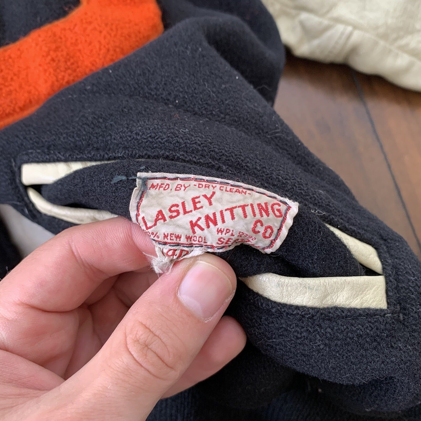 VTG 50s Wool Letterman OREGON Varsity Jacket Lasley Knitting 60s Rockabilly 1950