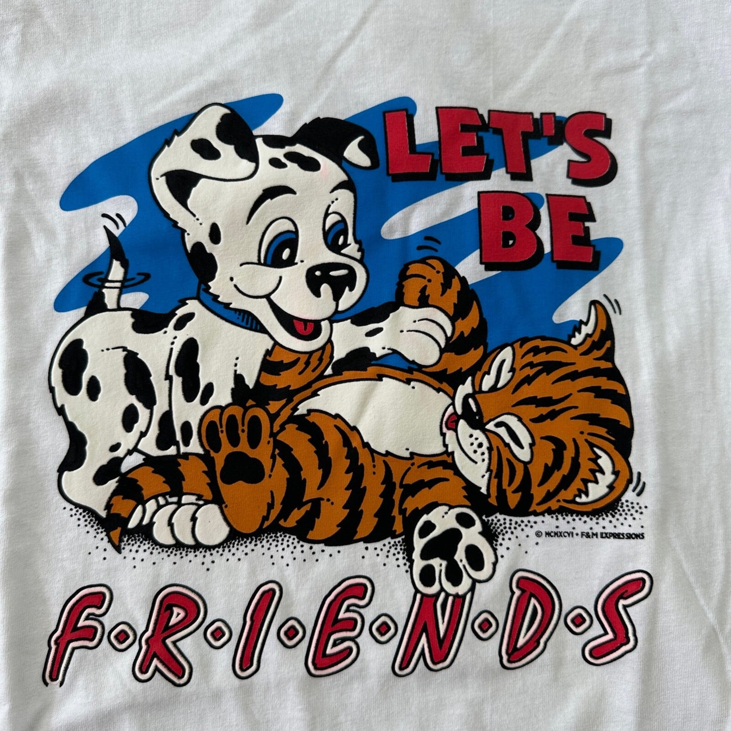 Dr Suess Lets Be Friends Vintage T Shirt OSFA Pajama Very Long 80s 90s Rap Dog