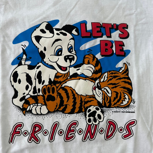 Dr Suess Lets Be Friends Vintage T Shirt OSFA Pajama Very Long 80s 90s Rap Dog