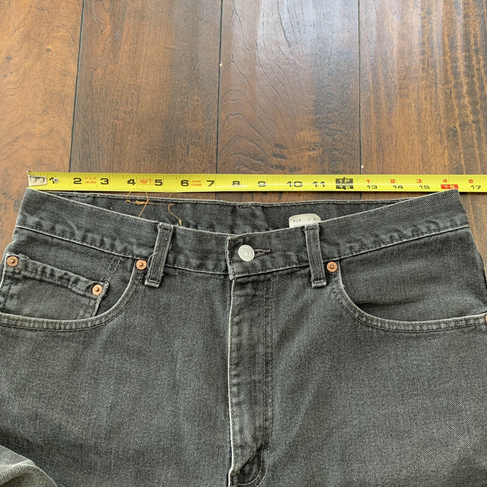 Vintage 90s Levis 505 XX 34x32 No Selvedge 501 USA Jeans Black Canada Act 32x28