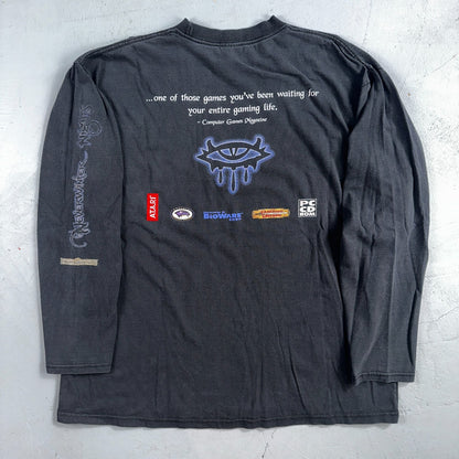VTG Neverwinter Nights Faded Video Game Promo Shirt XL Atari Bioware WOTC Y2K 90