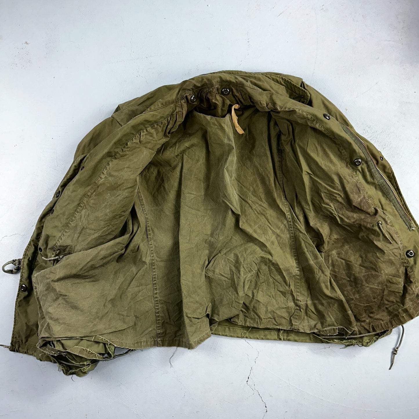 VTG US ARMY M-65 Field Jacket Coat Cold Weather Mans OG-107 Vietnam 70s Medium