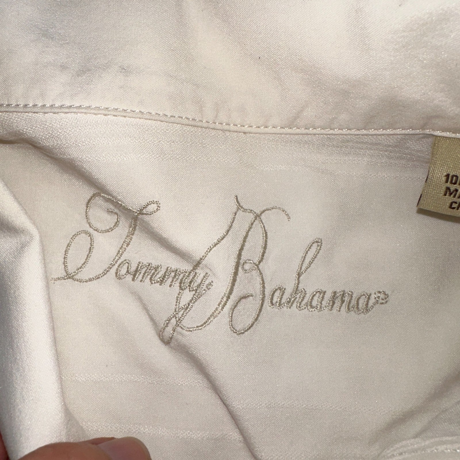 Tommy Bahama Mens Camp Hawaiian Shirt 2XL Silk White Aloha Floral Summer