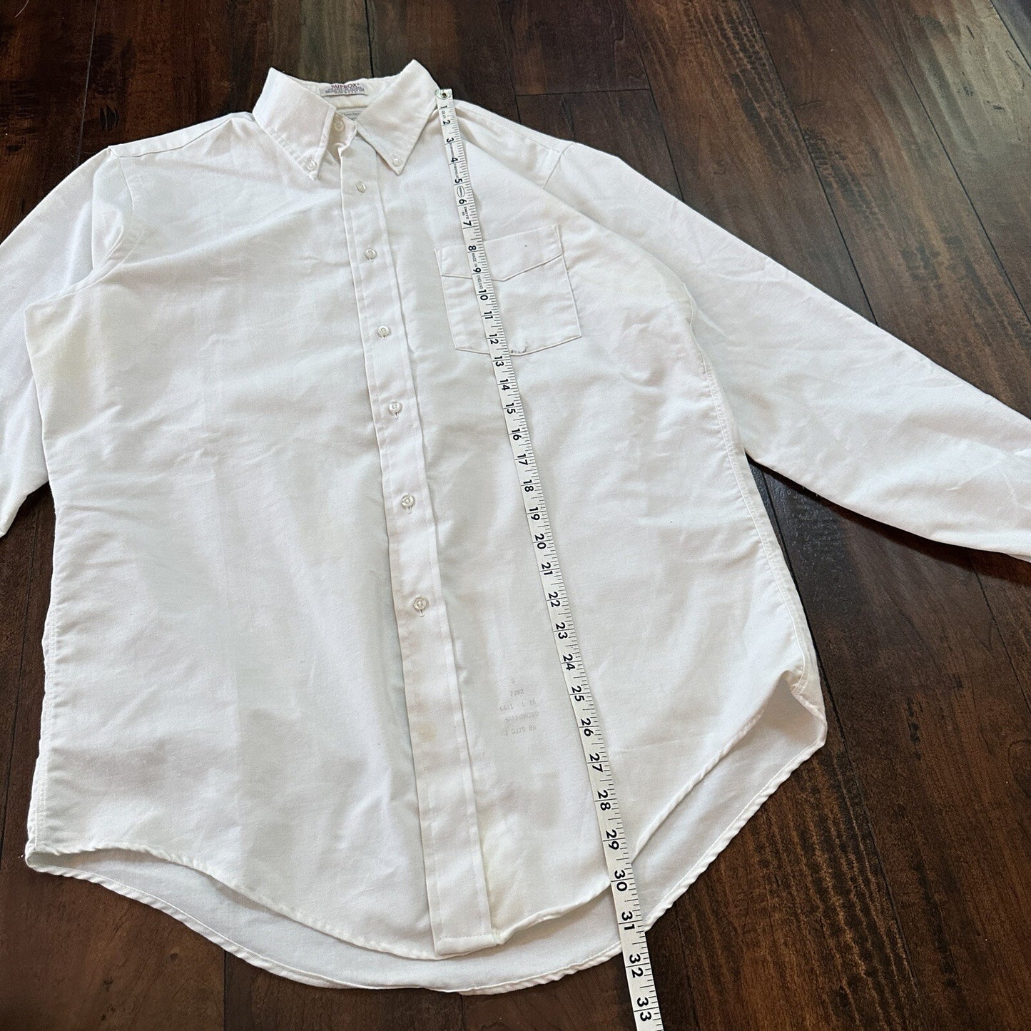 Vintage Norm Thompson USA Mens Long Sleeve Button Up Shirt White 80s