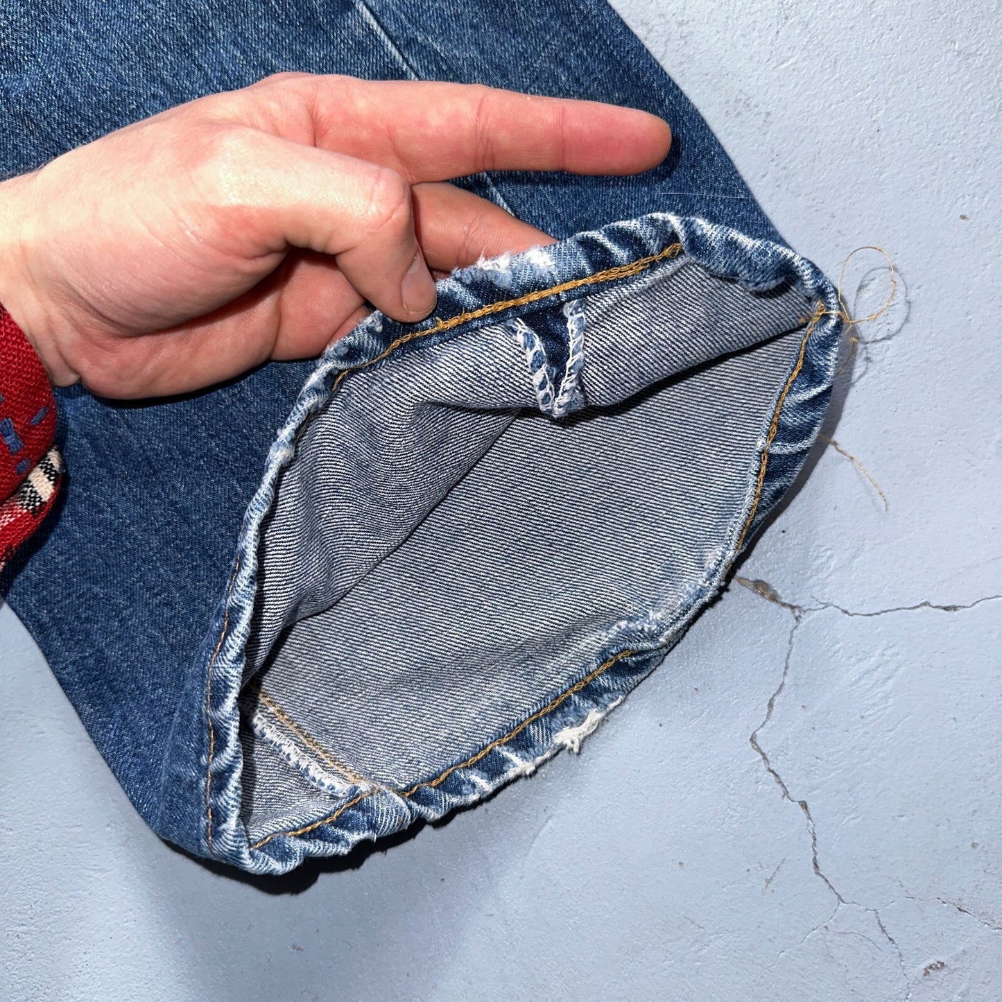 Levis VTG 517 0217 Jeans Mens 40x32 Blue Talon 70s USA Denim Single Stitch 38x31