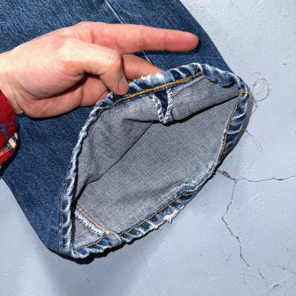 Levis VTG 517 0217 Jeans Mens 40x32 Blue Talon 70s USA Denim Single Stitch 38x31