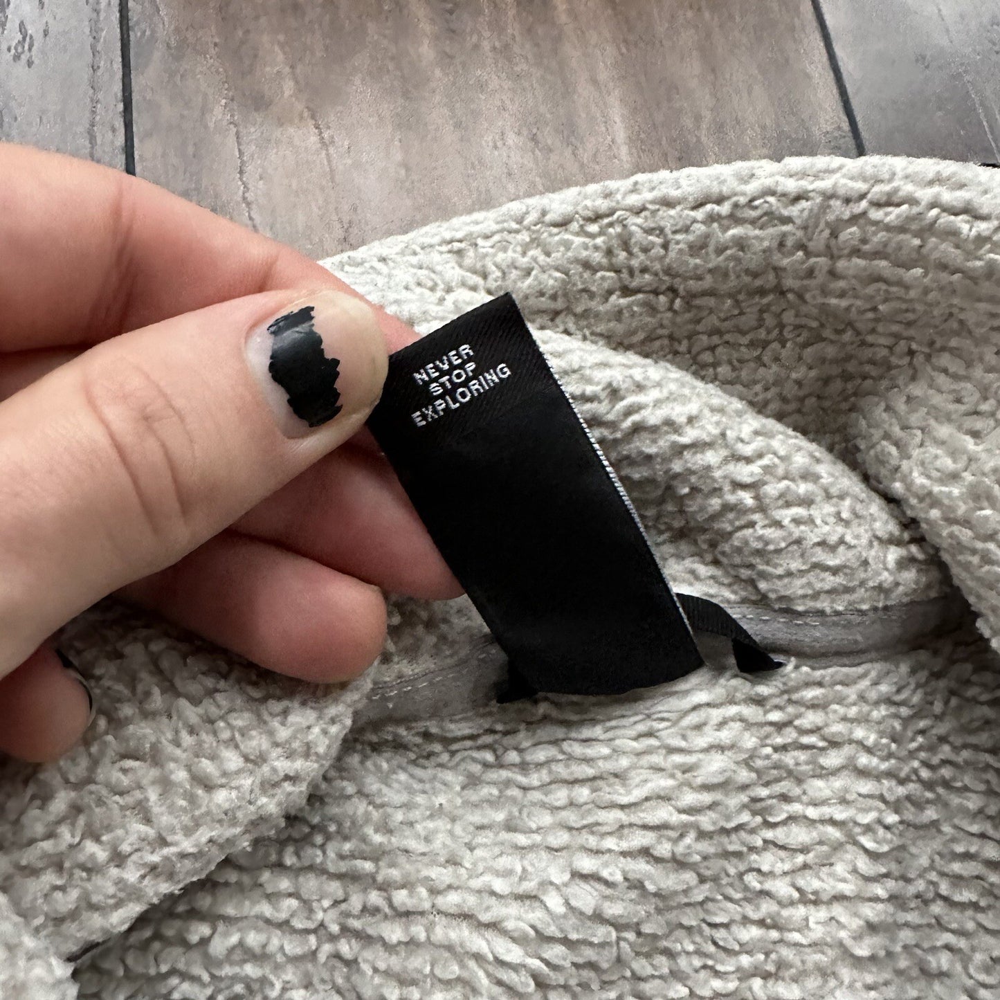 The North Face Fleece Jacket Womens Med Full Zip Sweatshirt Soft Oatmeal Sherpa