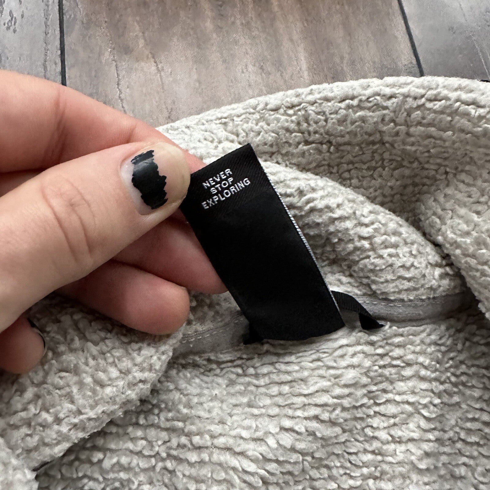 The North Face Fleece Jacket Womens Med Full Zip Sweatshirt Soft Oatmeal Sherpa