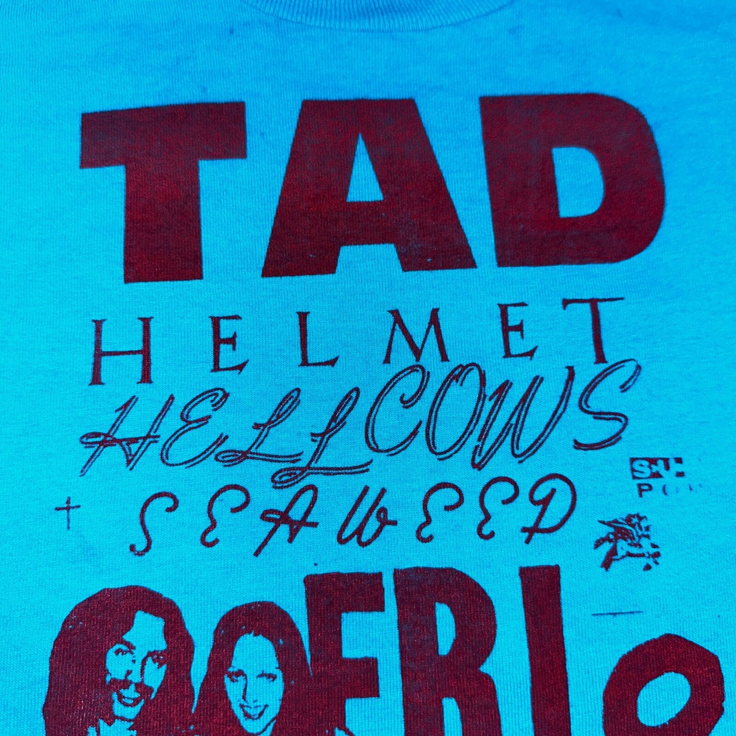 Sub Pop Tad Concert 90s VTG T Shirt Helemt Hellcows Seaweed Satyricon Nirvana M