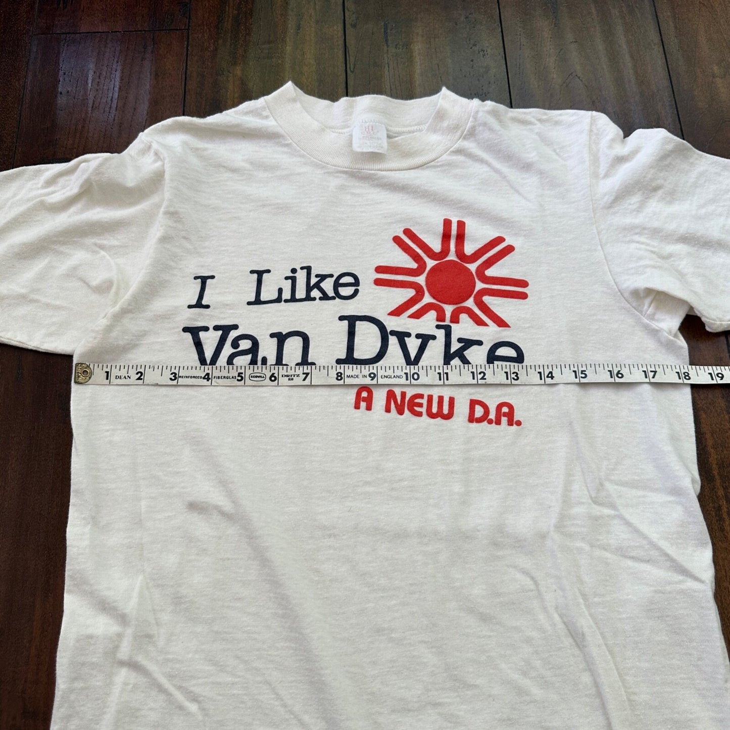 I Like Van Dyke VTG T Shirt Sun Funny Car Driving Girl Political 1970s 70s Cruz