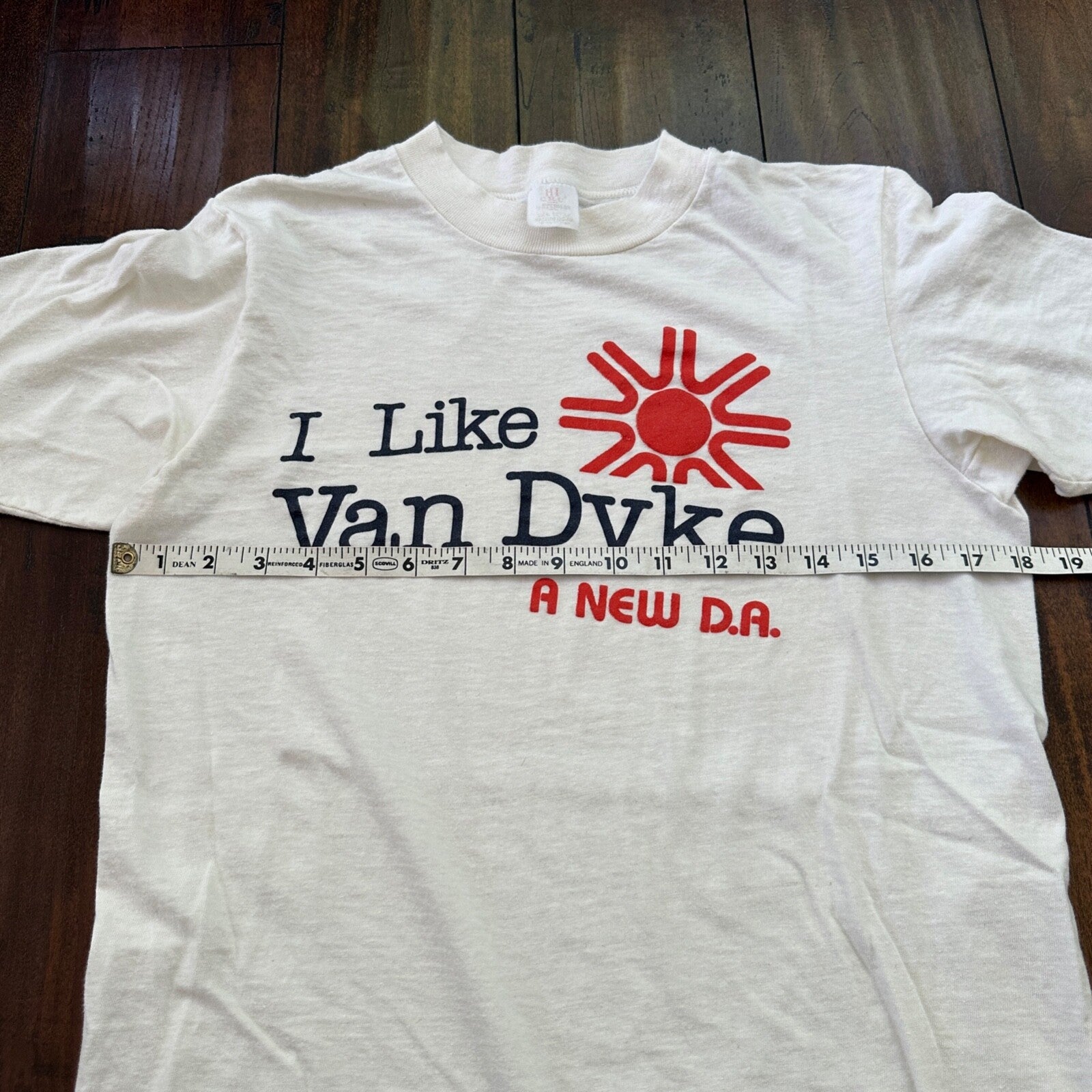 I Like Van Dyke VTG T Shirt Sun Funny Car Driving Girl Political 1970s 70s Cruz