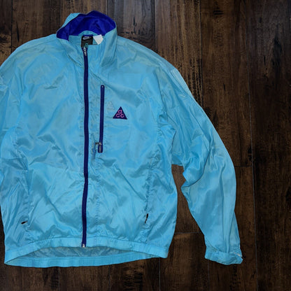 Vintage Nike ACG All Conditions Gear Windbreaker Jacket Coat 90s Blue Medium