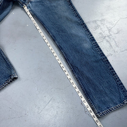 Levis 501 Vintage 90s USA XX Straight Leg Jeans Blue Med Wash 35x34 Act 32x30